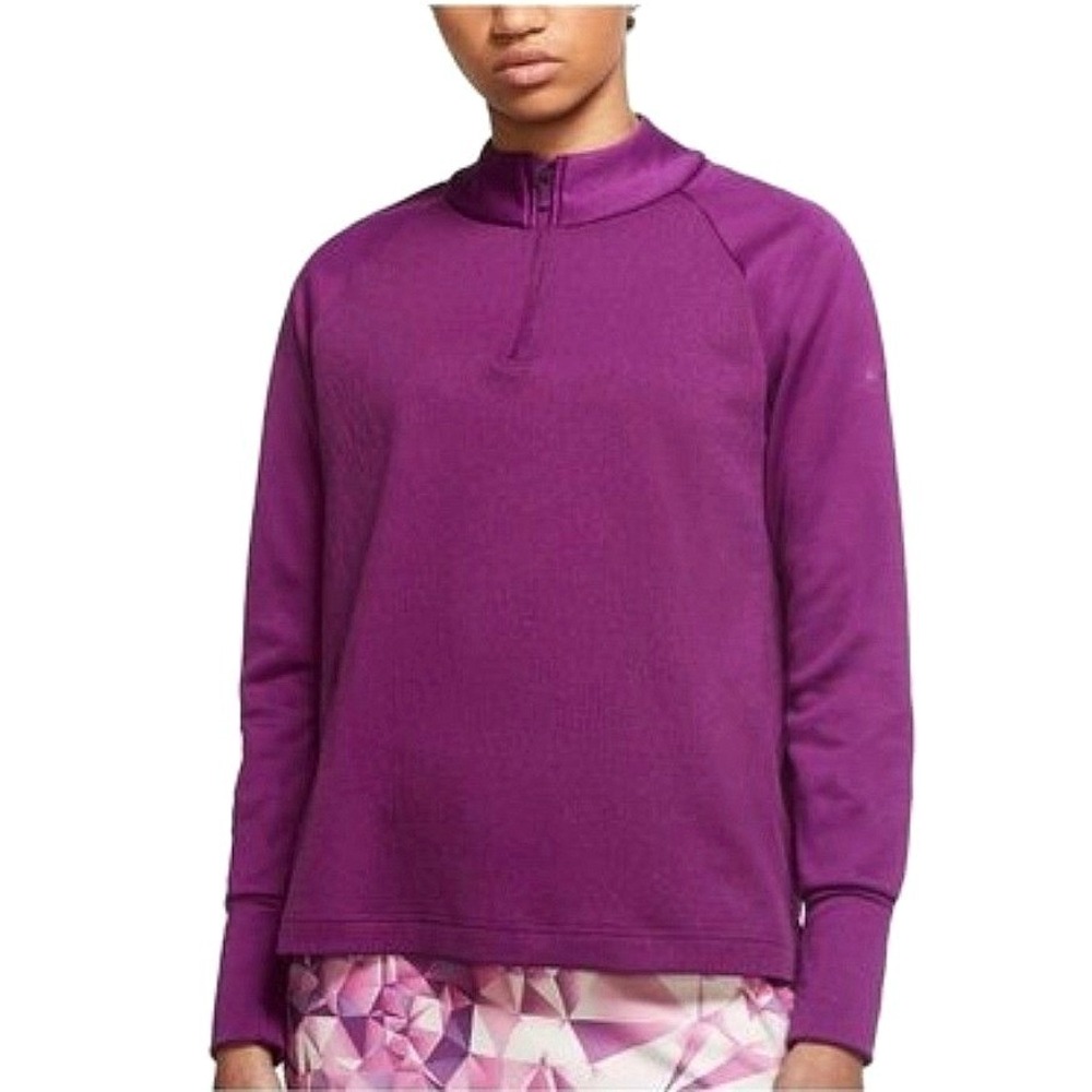 Nike‎ Dri-Fit Therma Golf Purple Quarter-Zip Pullover Lightweight Top women XL